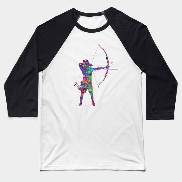 Archery man Baseball T-Shirt by Yahya Art